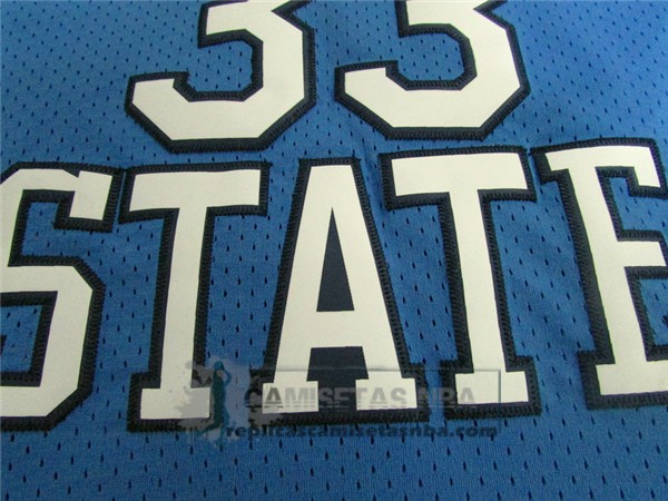 Camiseta NCAA Indiana State Sycamores Larry Bird Azul